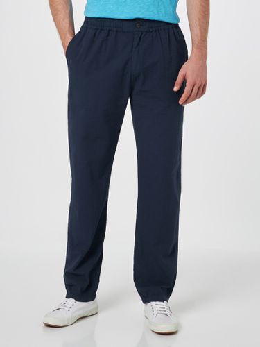 Man Navy Blue Seersucker Cotton Pants Relais - MC2 Saint Barth - Modalova