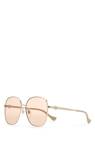 Gucci Gold Metal Sunglasses - Gucci - Modalova