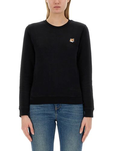 Sweatshirt With Fox Patch - Maison Kitsuné - Modalova