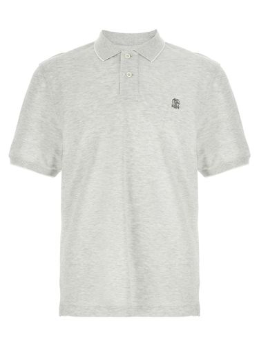 Logo Piqué Polo Shirt - Brunello Cucinelli - Modalova