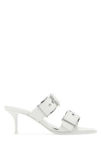 White Leather Mules - Alexander McQueen - Modalova