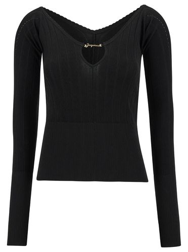 Long Sleeve Top With Logo Detail And Cut-out In Viscose Blend Woman - Jacquemus - Modalova