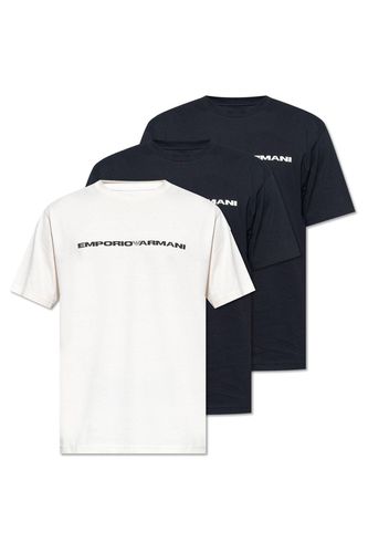 Branded T-shirt 3 Pack - Emporio Armani - Modalova