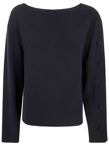 Long Sleeved Boat-neck Blouse - Emporio Armani - Modalova