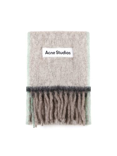 Logo Patch Fringed-edge Scarf - Acne Studios - Modalova