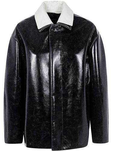 Glass Effect Coated Wool Jacket - Philosophy di Lorenzo Serafini - Modalova