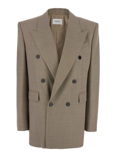 Saint Laurent Two Tone Wool Blazer - Saint Laurent - Modalova