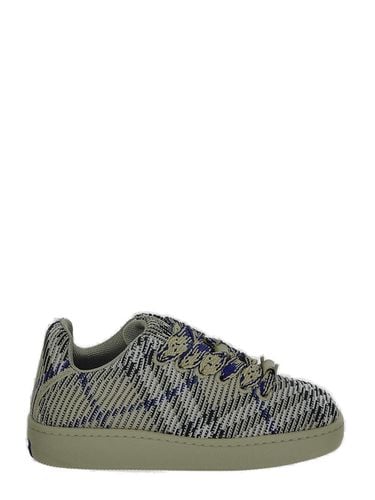 Box Checked Knitted Lace-up Sneakers - Burberry - Modalova