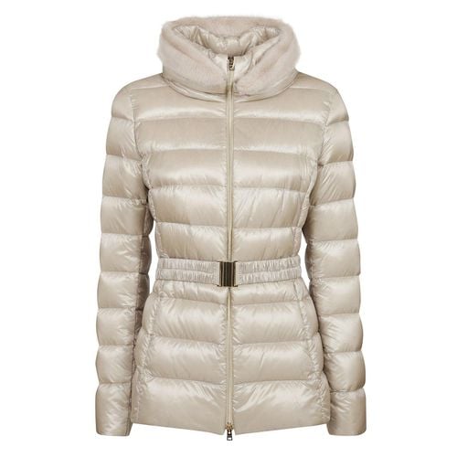 High Neck Belted Puffer Jacket - Herno - Modalova