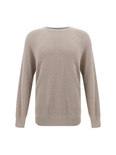 Beige Cotton Knitwear - Brunello Cucinelli - Modalova