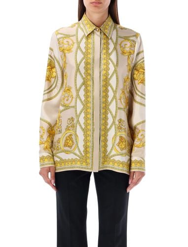 Versace barocco Gold Silk Shirt - Versace - Modalova