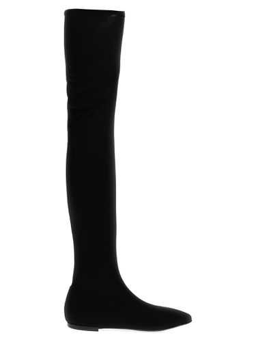 Over-the-knee Jersey Boots - Dolce & Gabbana - Modalova