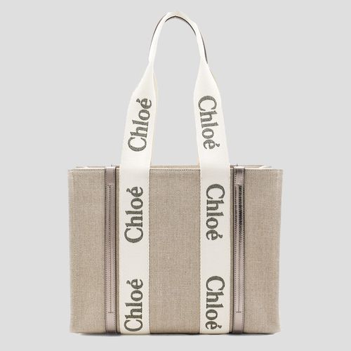 Chloé Grey Woody Tote Bag - Chloé - Modalova