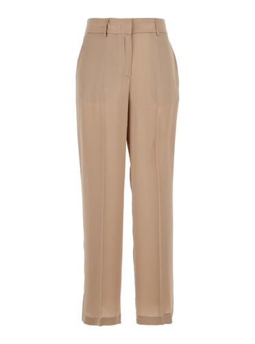 Satin Finish Trousers In Acetate And Silk Blend Woman - SEMICOUTURE - Modalova