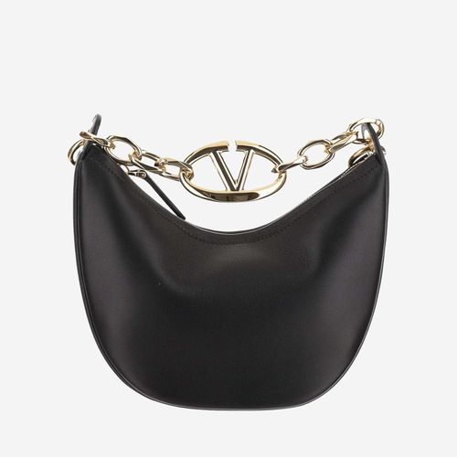 Mini Hobo Vlogo Moon Bag In Nappa Leather With Chain - Valentino Garavani - Modalova