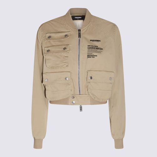 Beige Cotton Casual Jacket - Dsquared2 - Modalova