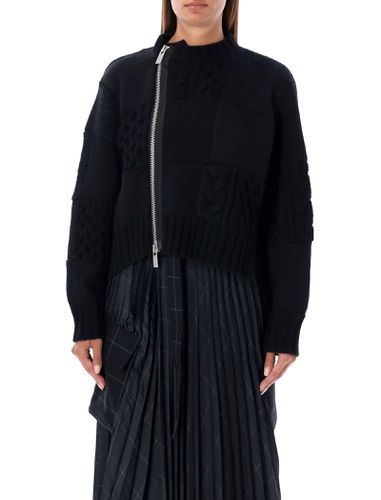 Sacai Cable Knit Zippered Cardigan - Sacai - Modalova