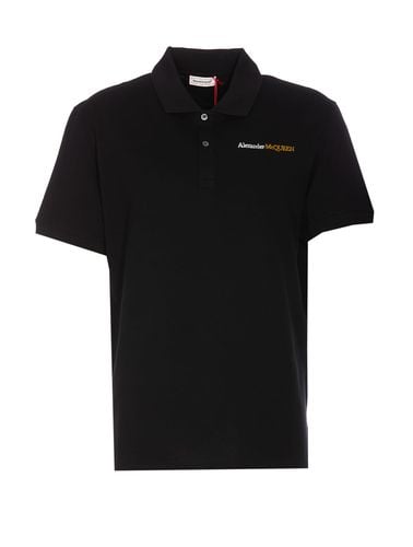 Logo Embroidered Polo Shirt - Alexander McQueen - Modalova