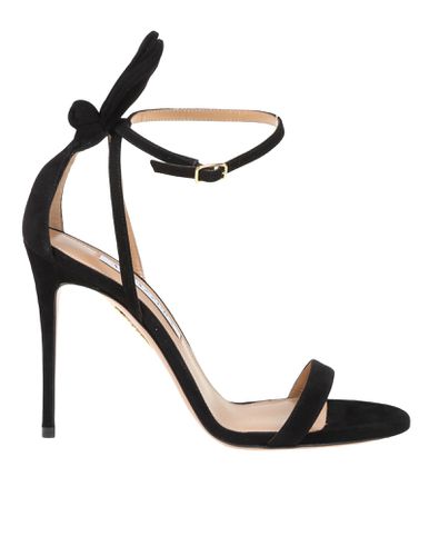 Bow Tie 105 Sandal In Suede - Aquazzura - Modalova