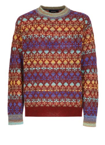 Dsquared2 Jacquard Crewneck Sweater - Dsquared2 - Modalova