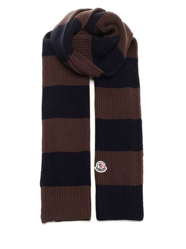 Moncler Striped Cotton Scarf - Moncler - Modalova