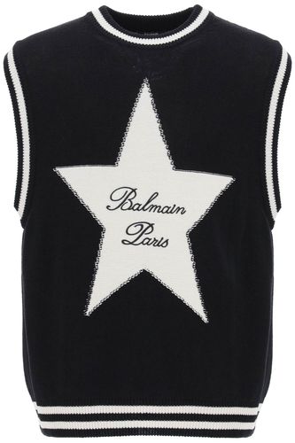 Balmain Vest With Star Intarsia - Balmain - Modalova