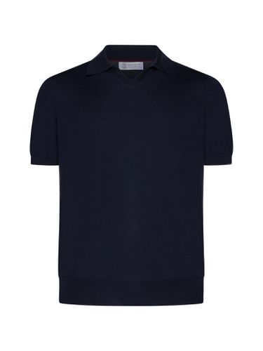 Cotton Polo Style Sweater - Brunello Cucinelli - Modalova