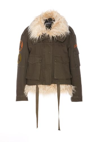 Dondup Short Parka With Faux Fur - Dondup - Modalova