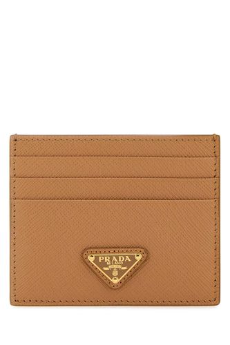 Prada Sand Leather Card Holder - Prada - Modalova