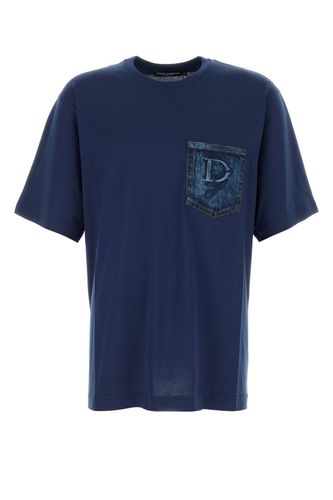 Blue Cotton Oversize T-shirt - Dolce & Gabbana - Modalova