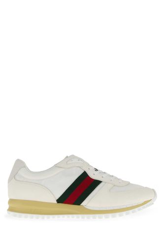 White Original Gg Fabric And Suede Re-motion Sneakers - Gucci - Modalova