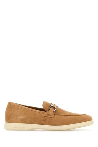 Camel Suede Cosimo Loafers - Ferragamo - Modalova