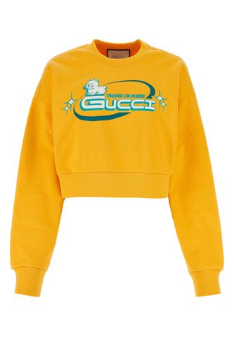 Gucci Yellow Cotton Sweatshirt - Gucci - Modalova