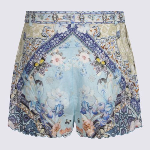 Camilla Blue Silk Shorts - Camilla - Modalova