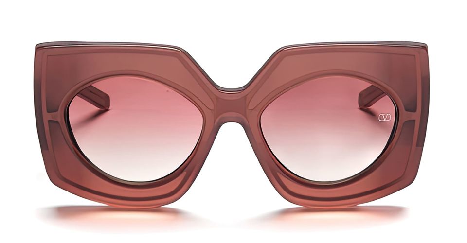 V-soul - Pink / Gold Sunglasses - Valentino Eyewear - Modalova