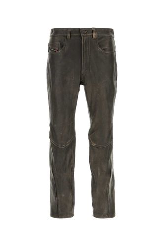 Brown Leather P-nash-leat Pant - Diesel - Modalova