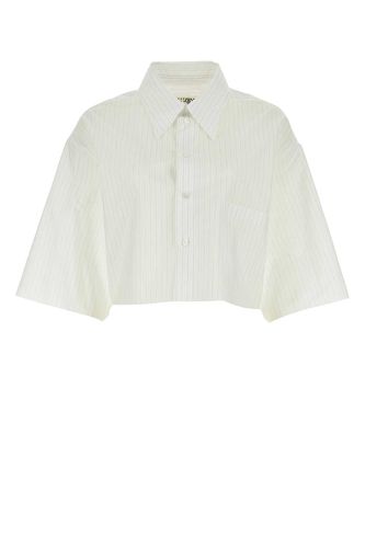 Embroidered Cotton Shirt - MM6 Maison Margiela - Modalova