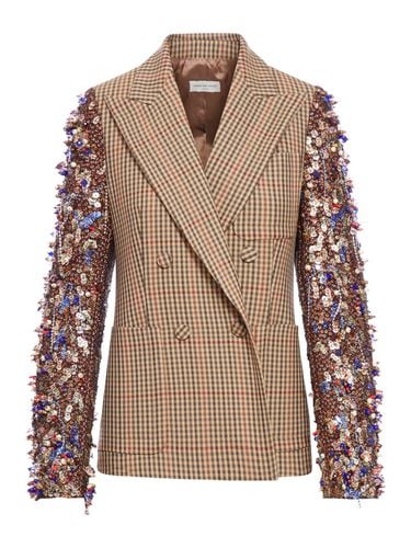 Double Breasted Embellished Sleeved Jacket - Dries Van Noten - Modalova