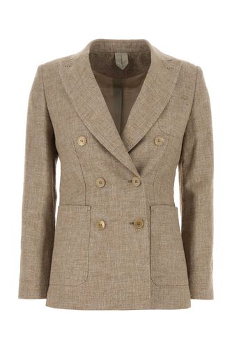 Cappuccino Linen Blend Targa Blazer - Max Mara - Modalova