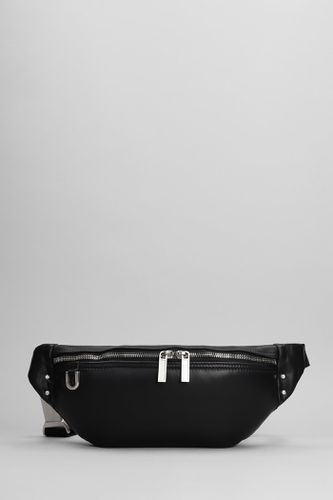 Geo Bumbag Waist Bag In Black Leather - Rick Owens - Modalova