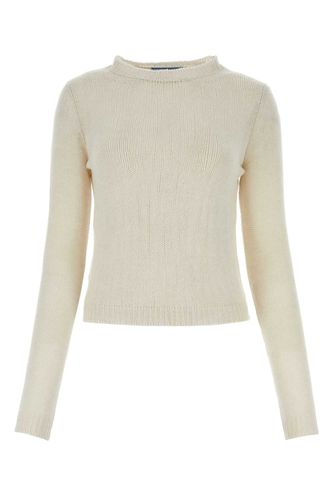 Prada Chalk Cashmere Sweater - Prada - Modalova