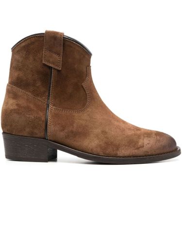 Calf Suede Ankle Boots - Via Roma 15 - Modalova