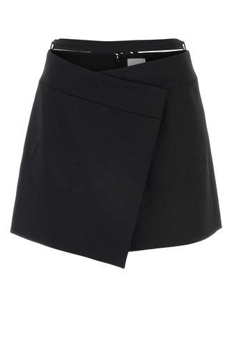 Patou Black Stretch Wool Mini Skirt - Patou - Modalova