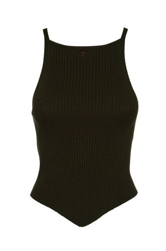 Courrèges Rib Knit Pointy Tank Top - Courrèges - Modalova