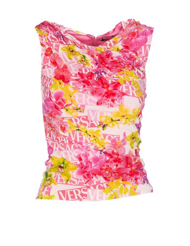 Versace Sleeveless Printed Top - Versace - Modalova