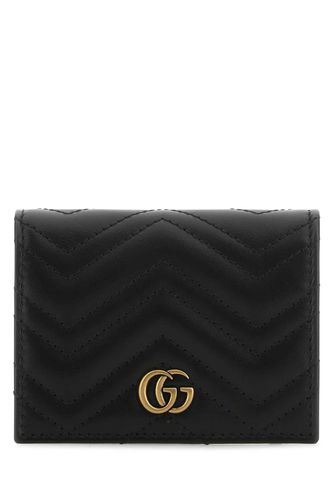 Black Leather Small Gg Marmont Wallet - Gucci - Modalova