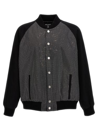 Balmain Rhinestone Bomber Jacket - Balmain - Modalova