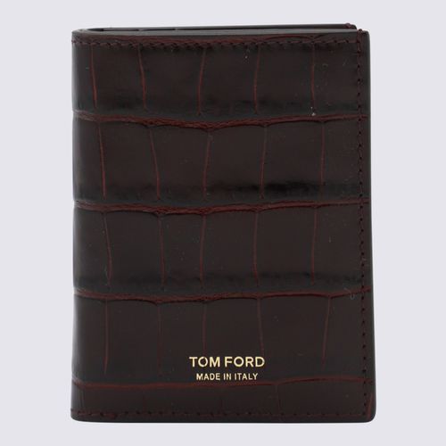 Tom Ford Brown Leather Card Holder - Tom Ford - Modalova