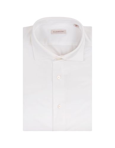 Slim Fit Shirt In White Technical Fabric - Glanshirt - Modalova