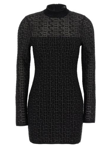 Balmain Black Viscose Dress - Balmain - Modalova